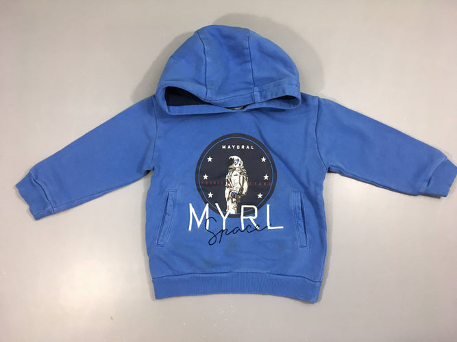 Sweat à capuche bleu Mayoral-Taché bas, moins cher chez Petit Kiwi
