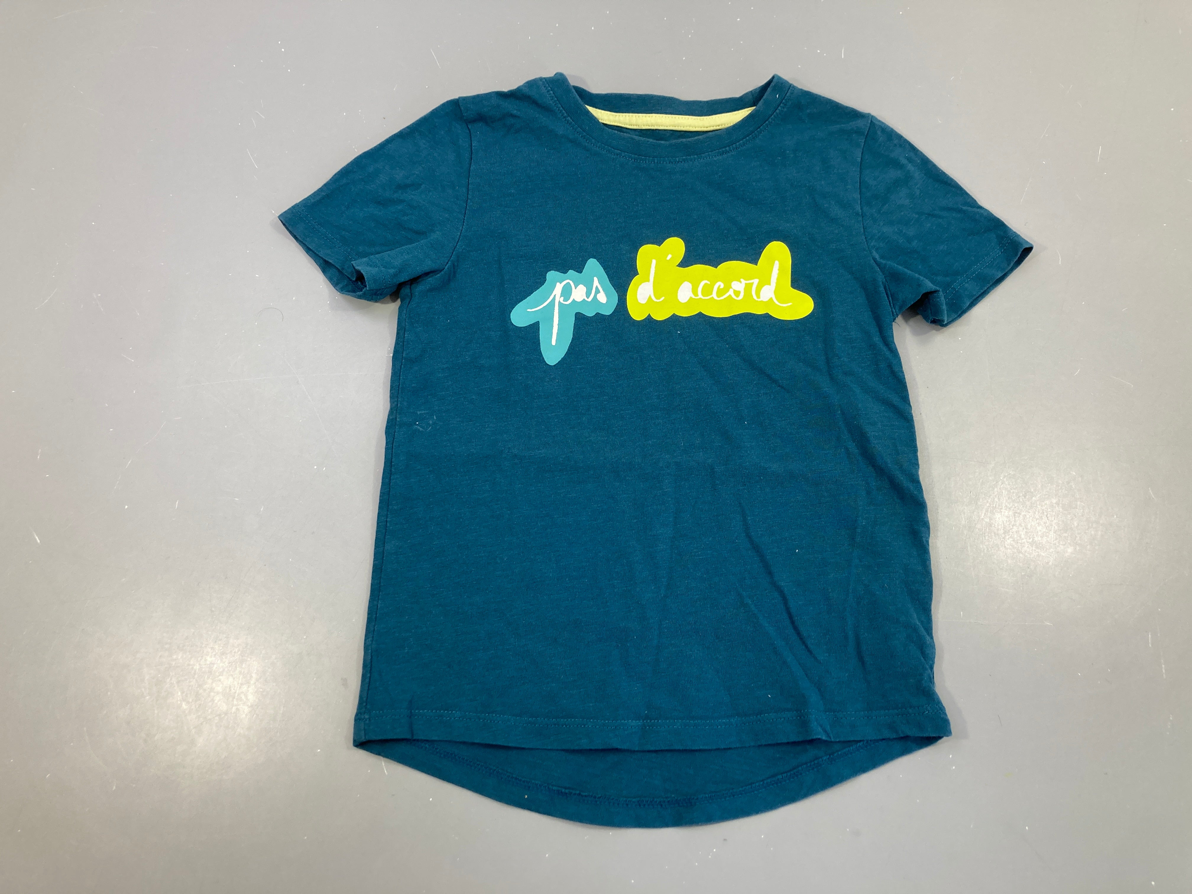 T-shirt m.c bleu pas d'accord