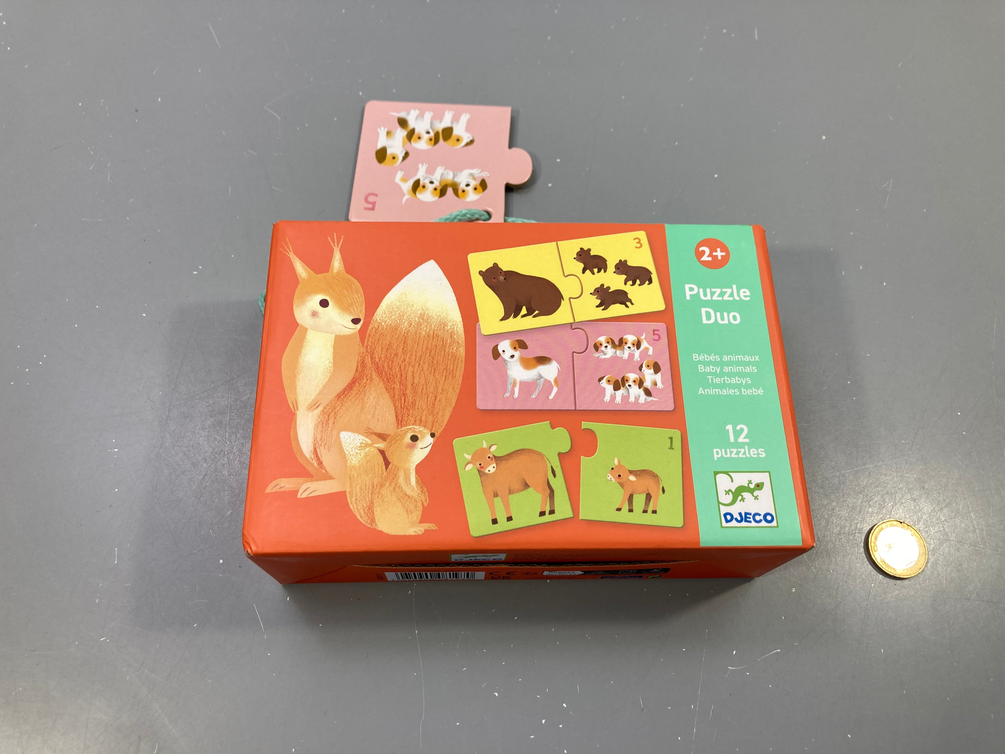 Puzzle Duo bébés animaux, 12 puzzles, dès 2 ans