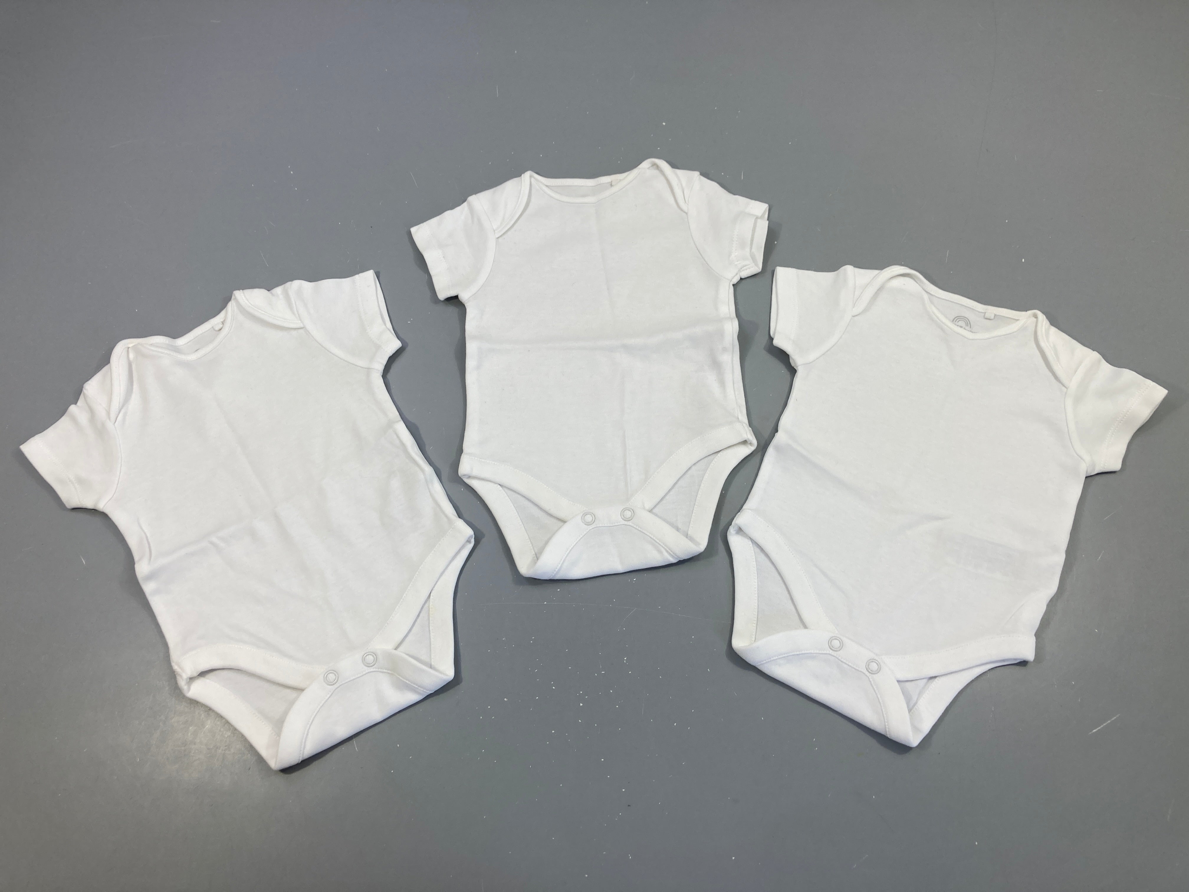 Lot de 3 bodies m.c blanc