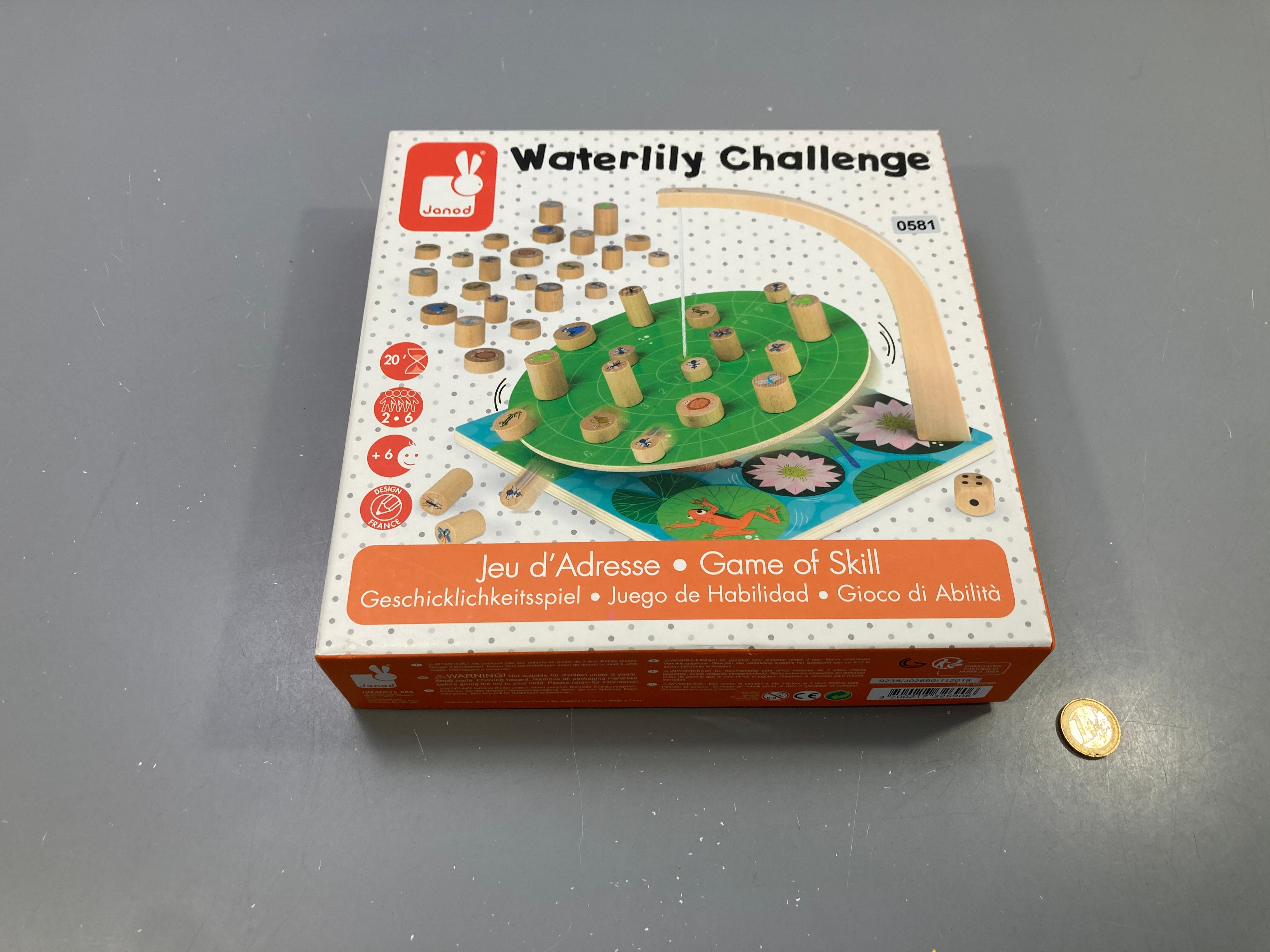 Jeu d'adresse en bois Waterlily Challenge, 2-6 joueurs, dès 6 ans