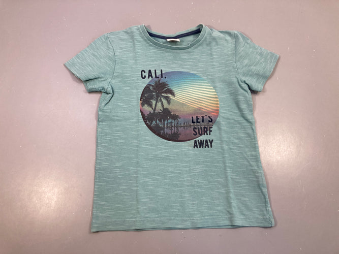 T-shirt m.c bleu flammé Cali, moins cher chez Petit Kiwi