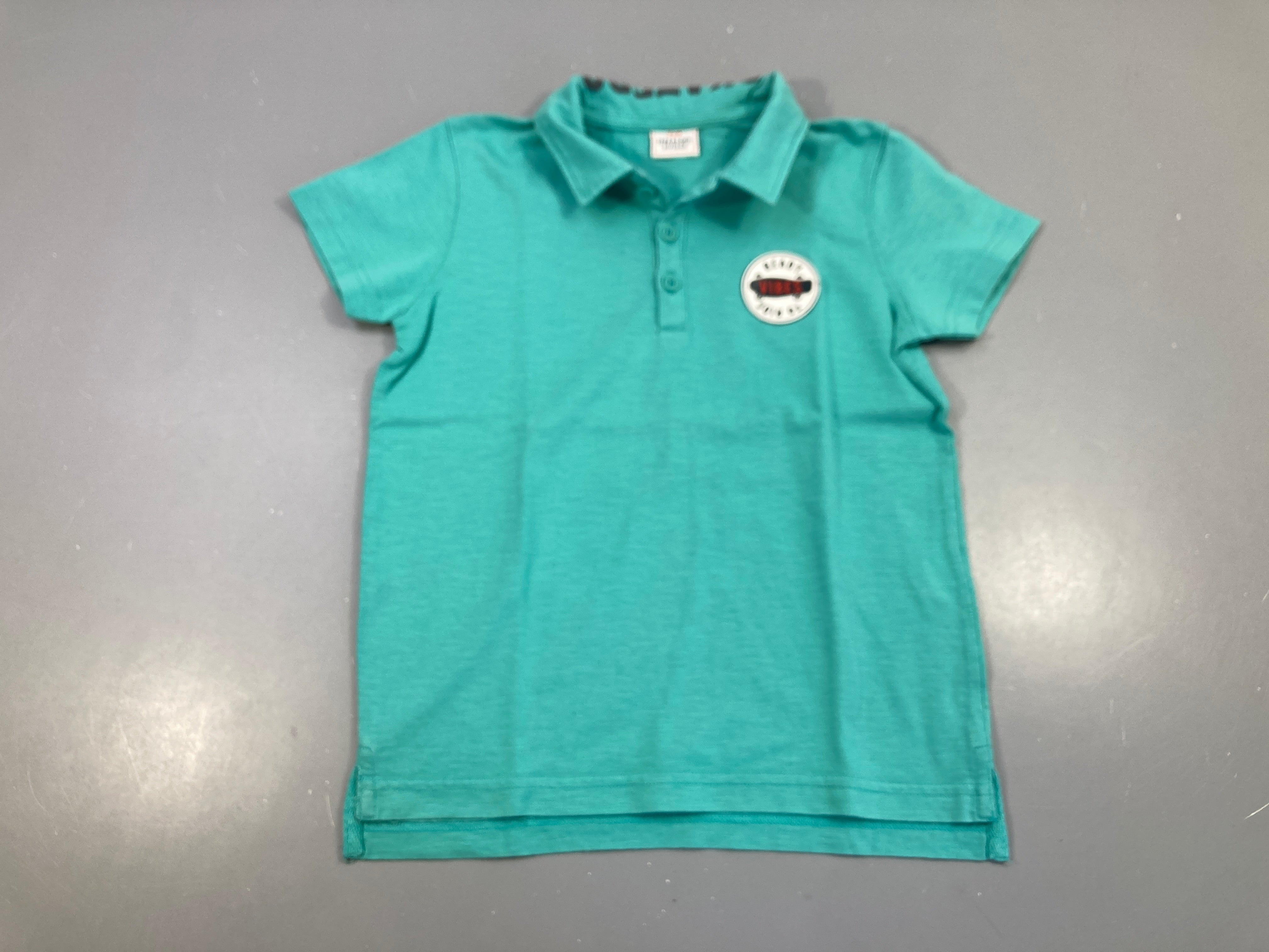 Polo m.c vert flammé Vibes