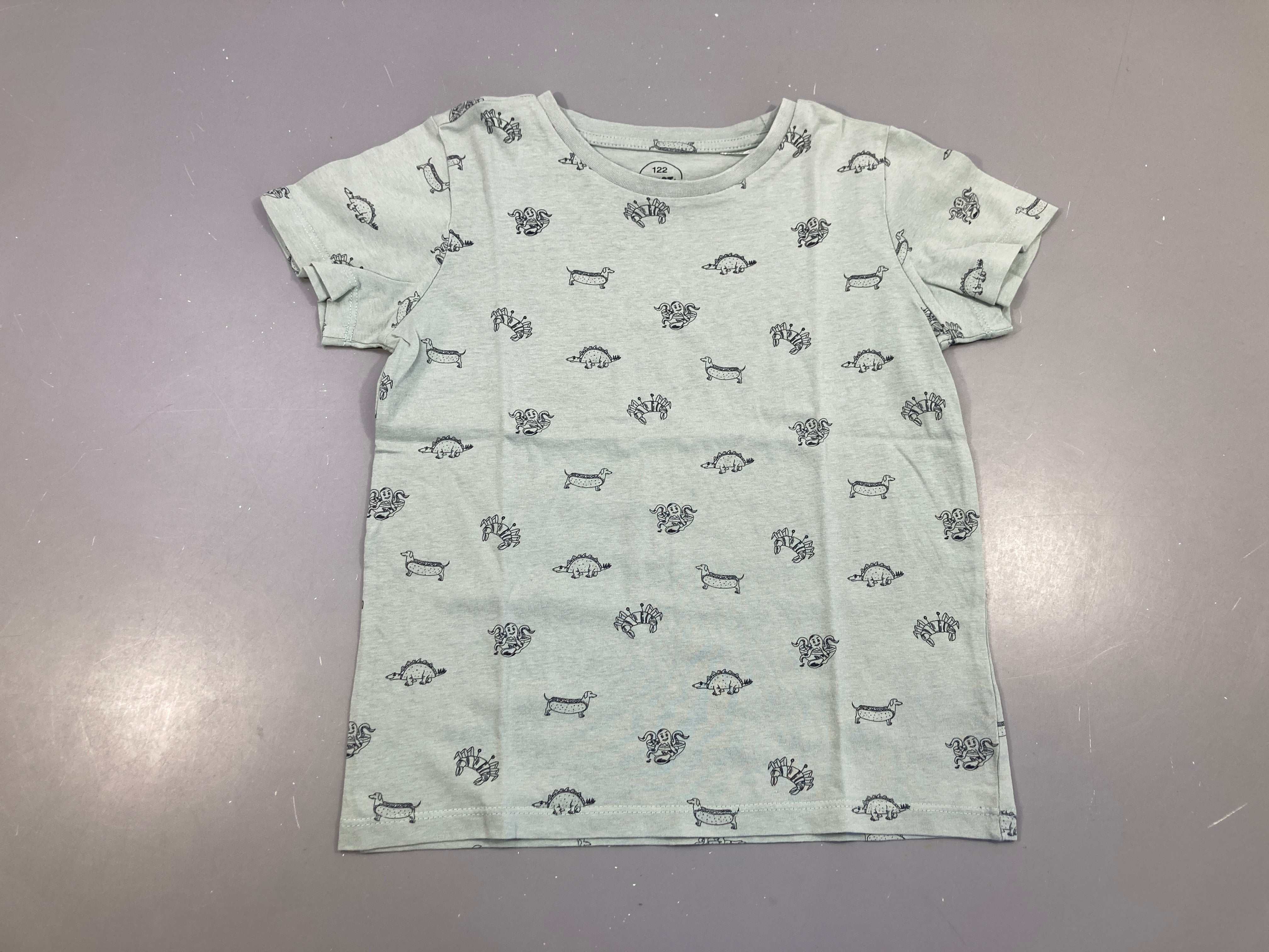 T-shirt m.c bleu animaux