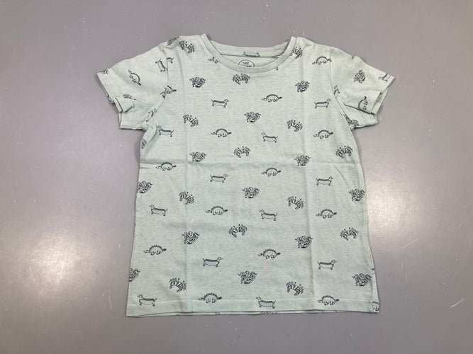 T-shirt m.c bleu animaux, moins cher chez Petit Kiwi