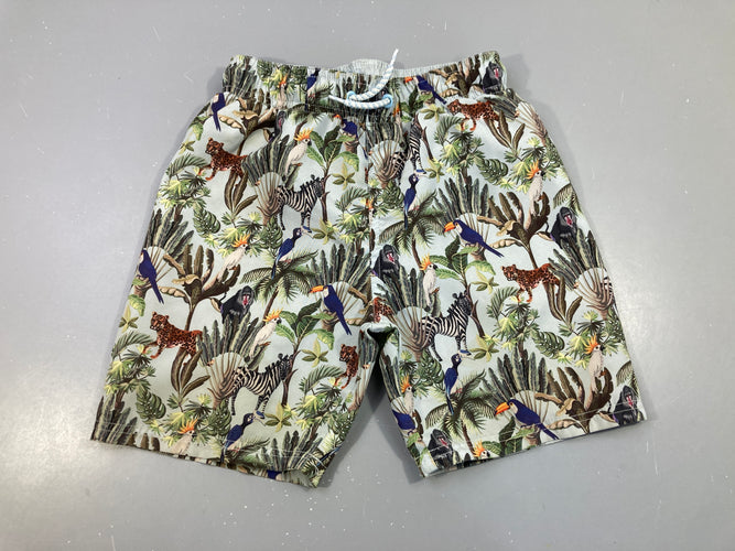 Maillot short bleu animaux, moins cher chez Petit Kiwi