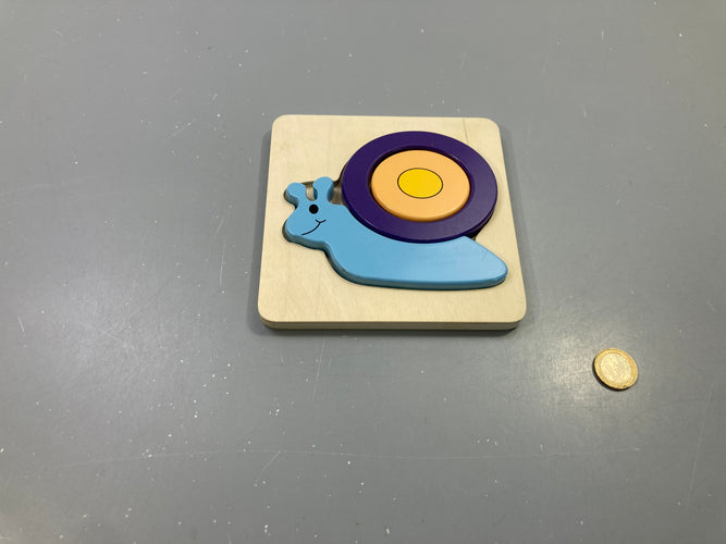 Puzzle en bois escargot, moins cher chez Petit Kiwi