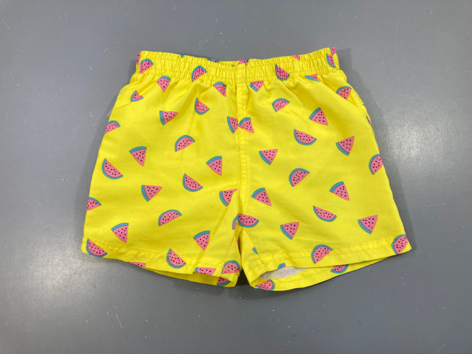 Maillot short jaune pastèques, moins cher chez Petit Kiwi