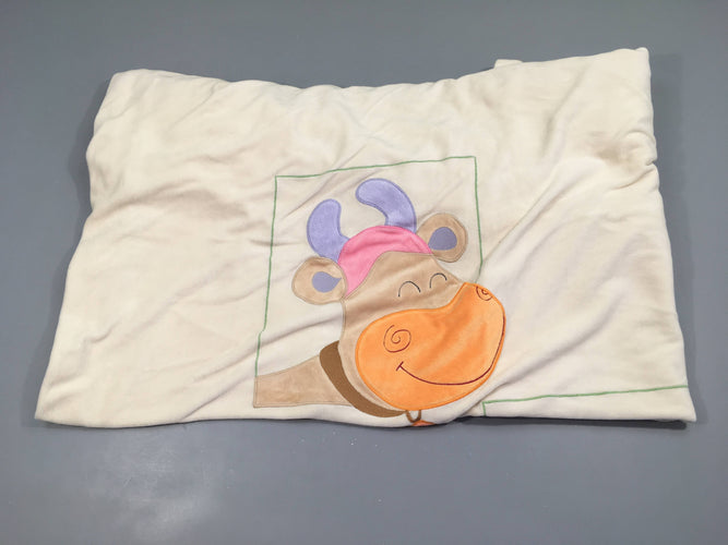 Housse de couette velours écru vache, moins cher chez Petit Kiwi