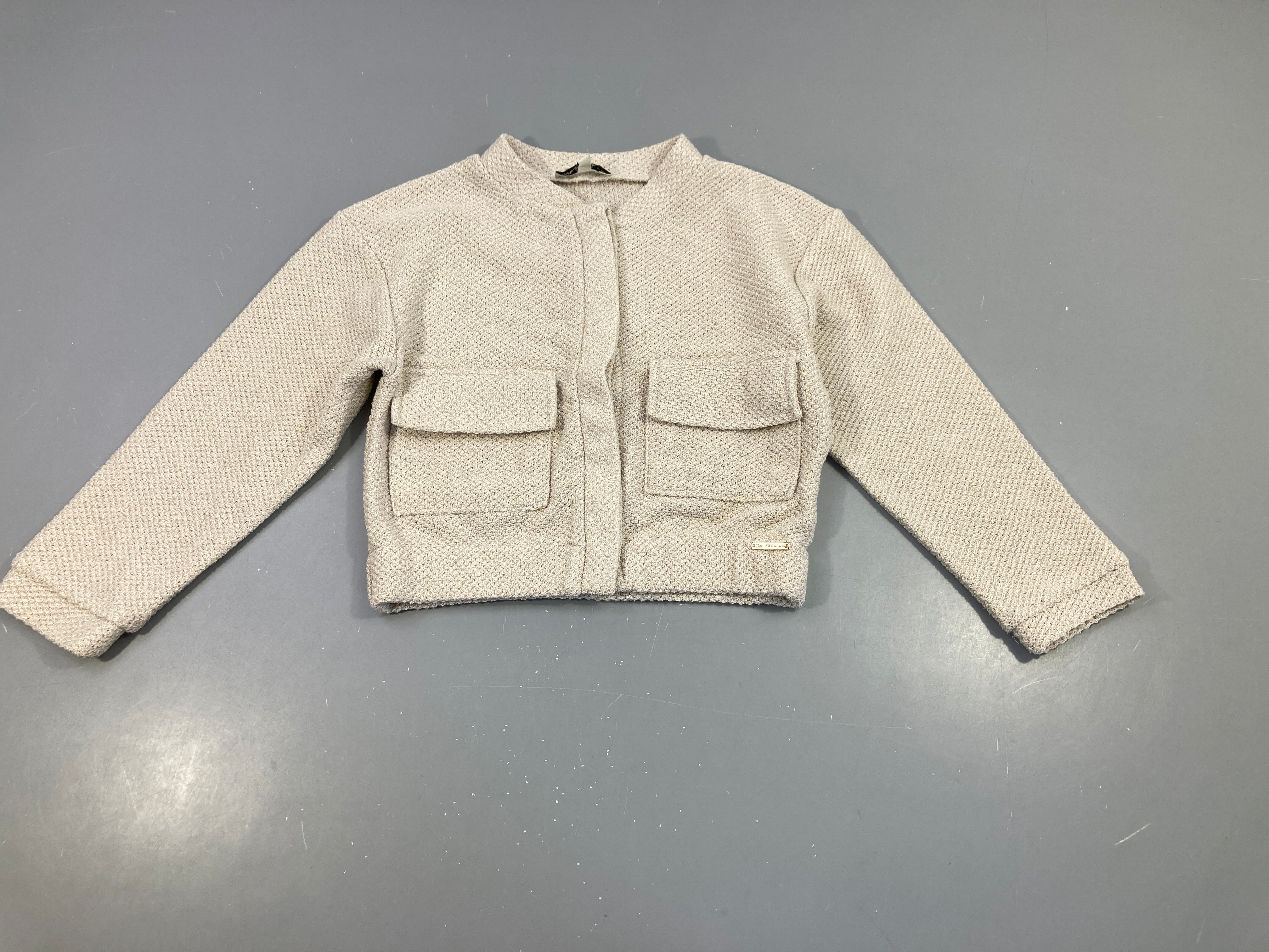 Gilet beige fils irisé