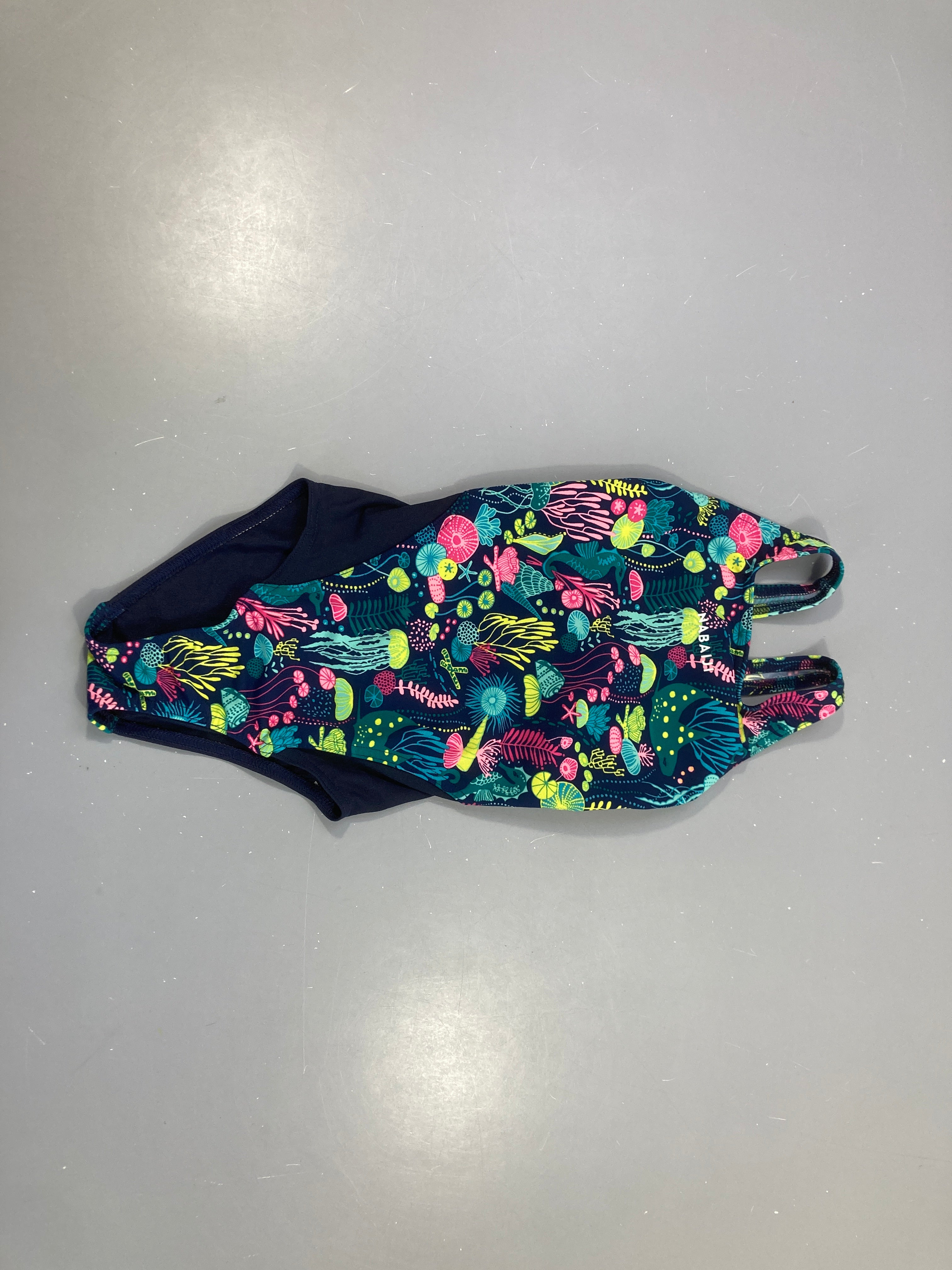 Maillot bleu foncé motifs mer nabaji (taille estimée)