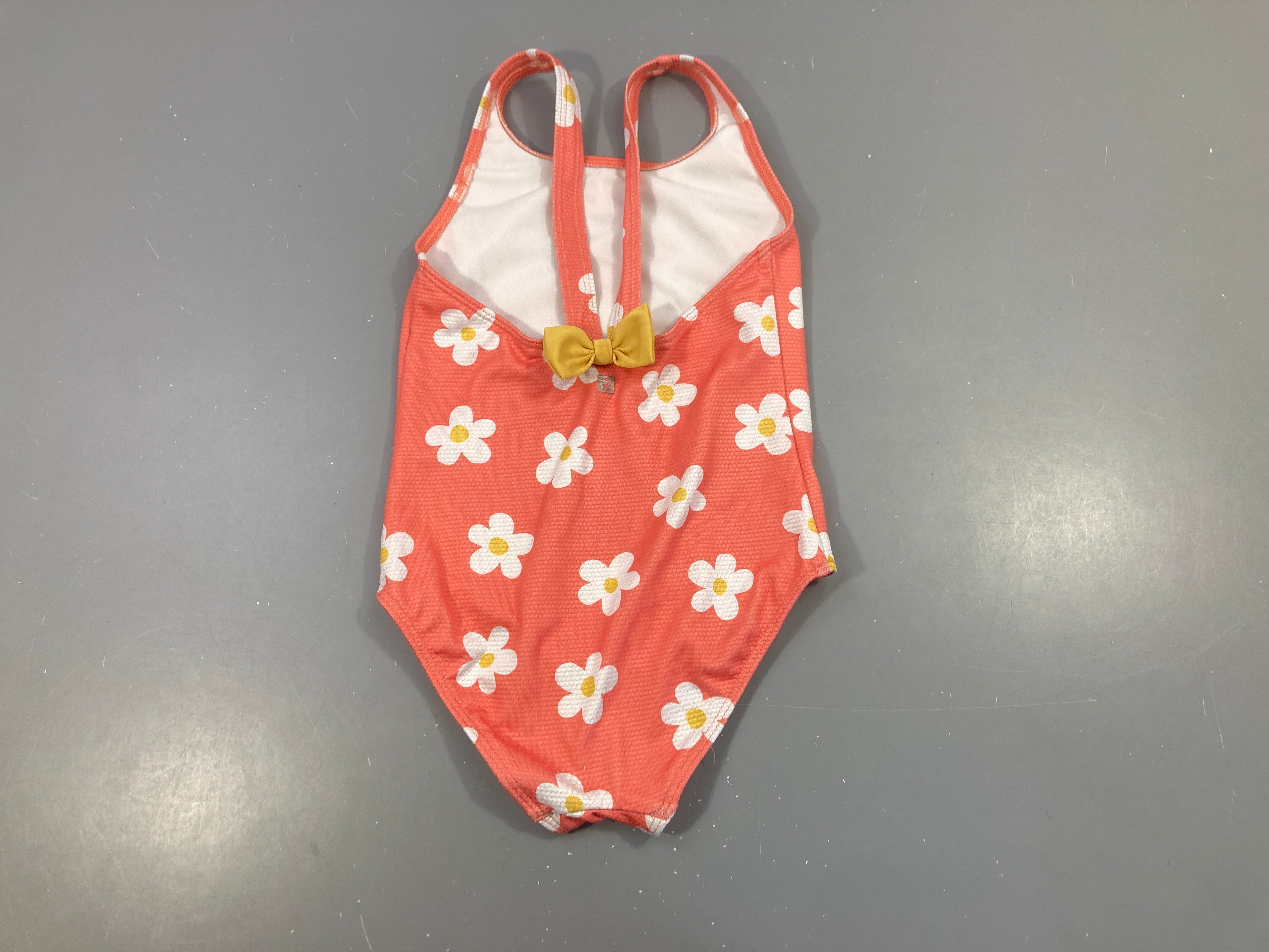 Maillot orange fleuri (taille estimée)