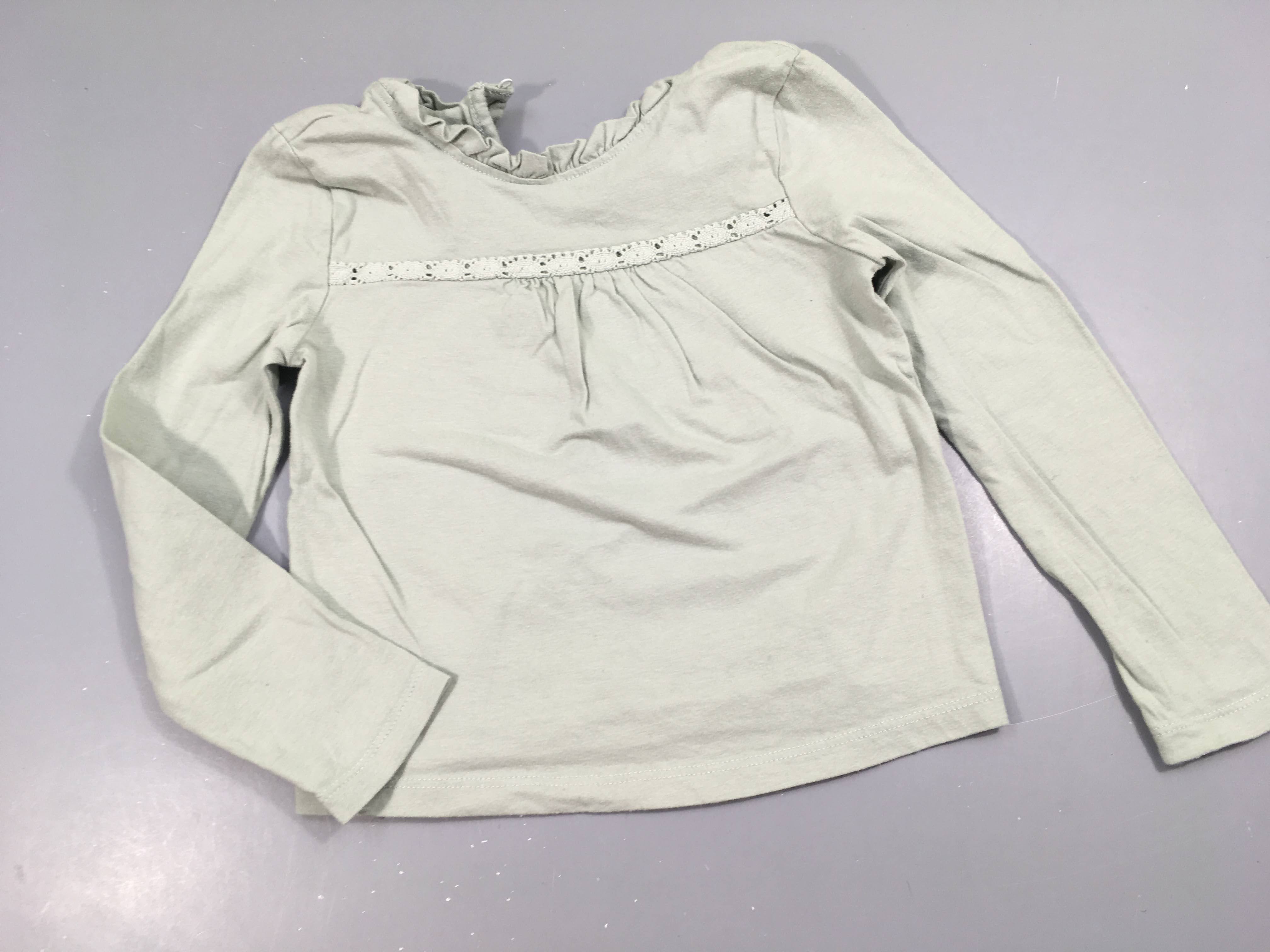 T-shirt m.l menthe col froufrou