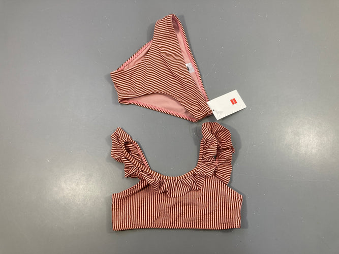 NEUF bikini rose/terra cotta, moins cher chez Petit Kiwi