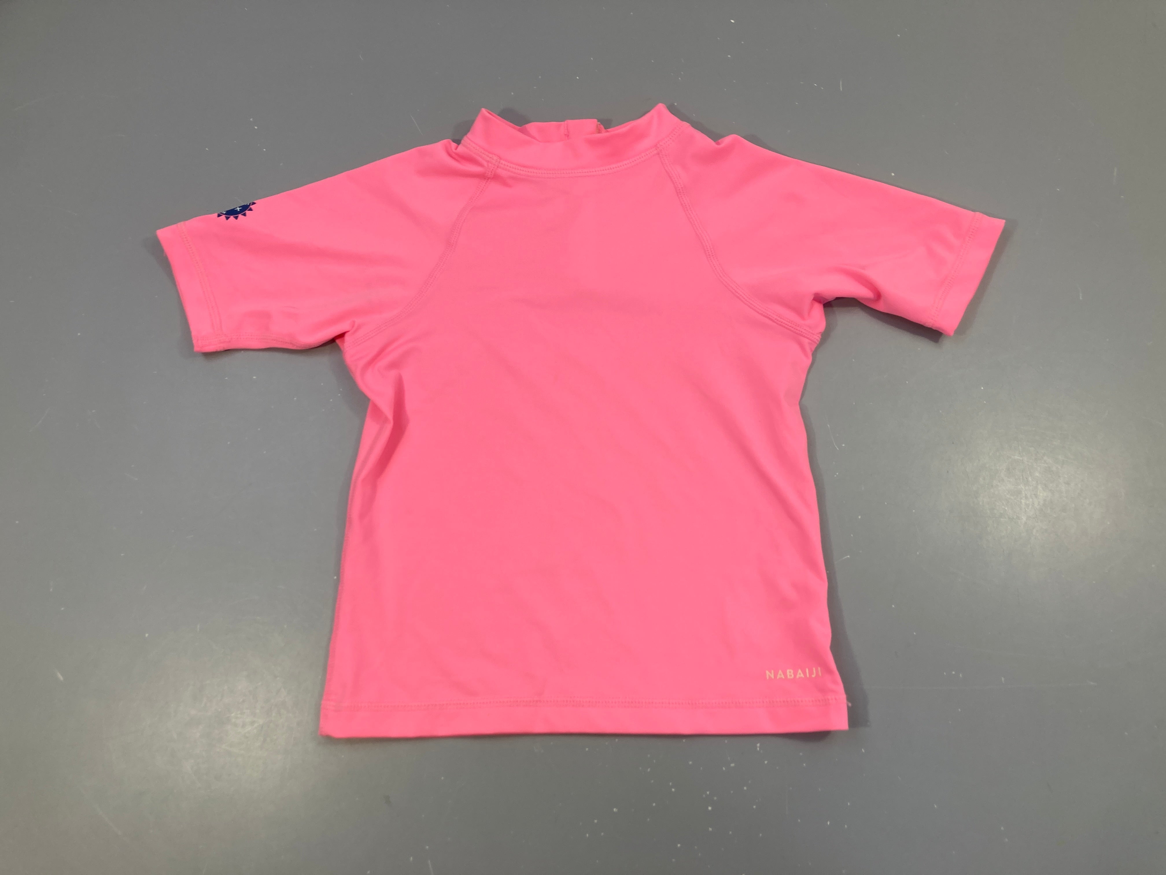 T-shirt m.c anti-uv rose nabaji