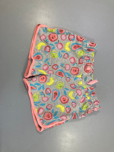 Short jersey gris fruits, moins cher chez Petit Kiwi
