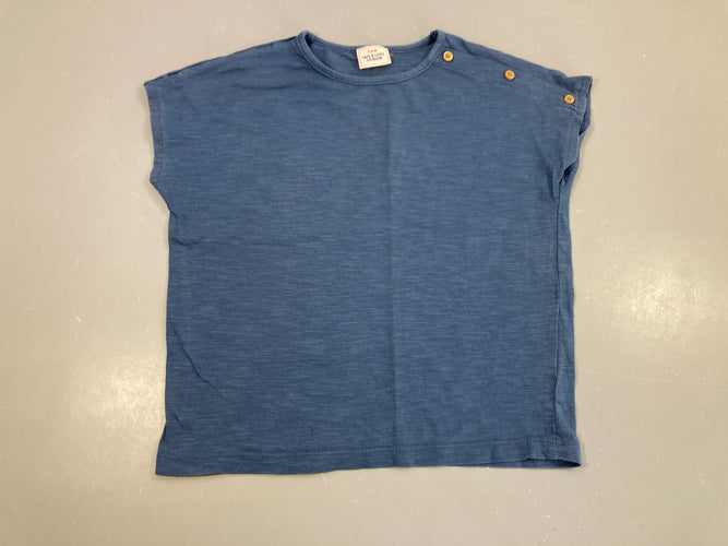 T-shirt m.c bleu foncé flammé boutons, moins cher chez Petit Kiwi