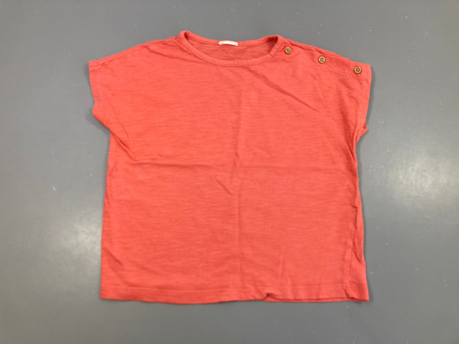 T-shirt m.c orange flammé boutons, moins cher chez Petit Kiwi