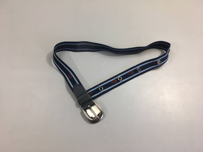 Ceinture bleu marine poissons élastique - 56 cm, moins cher chez Petit Kiwi