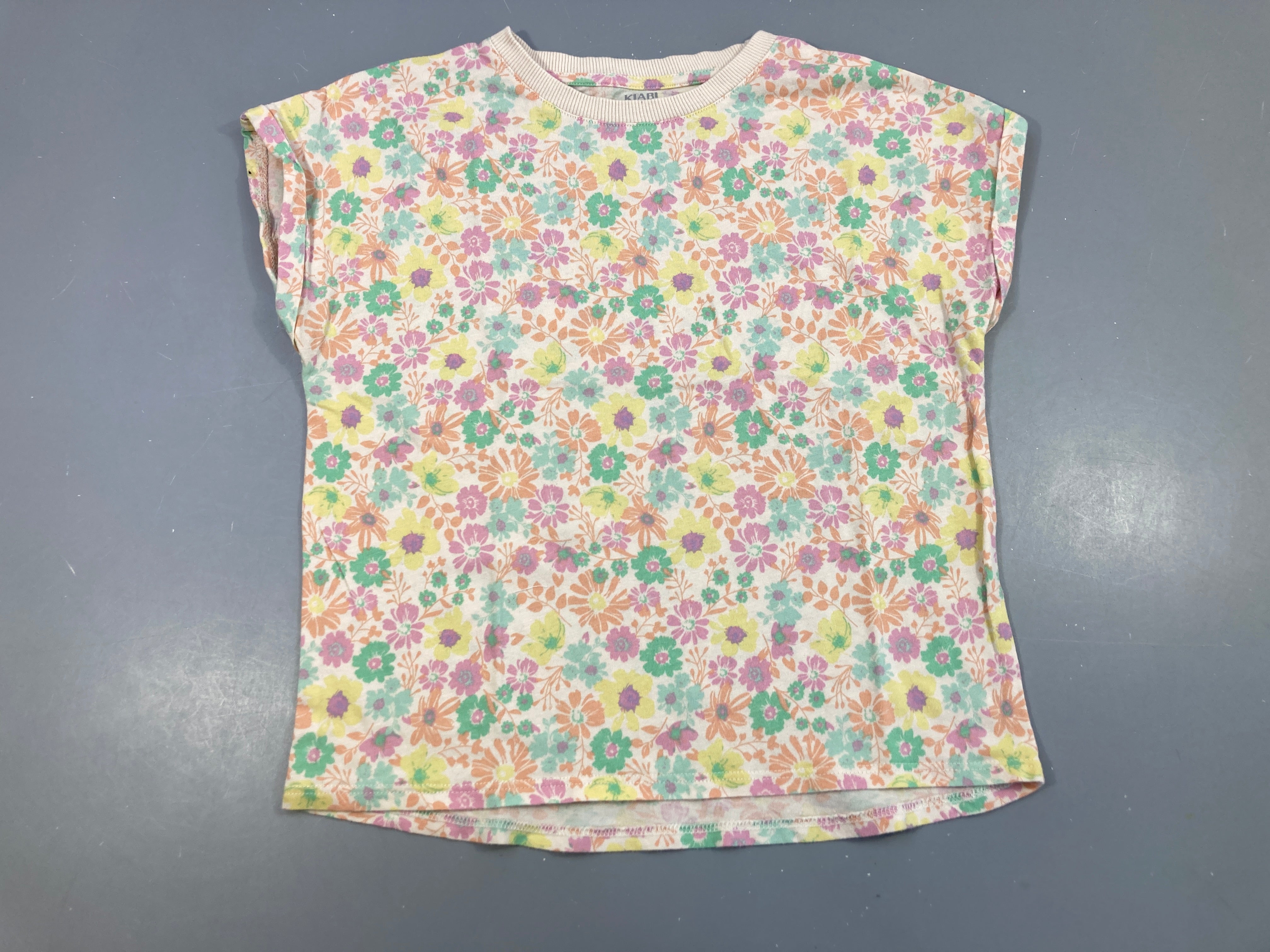 T-shirt m.c écru fleuri