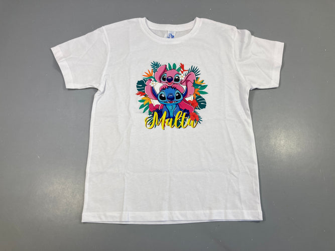 T-shirt m.c blanc Stitch, moins cher chez Petit Kiwi