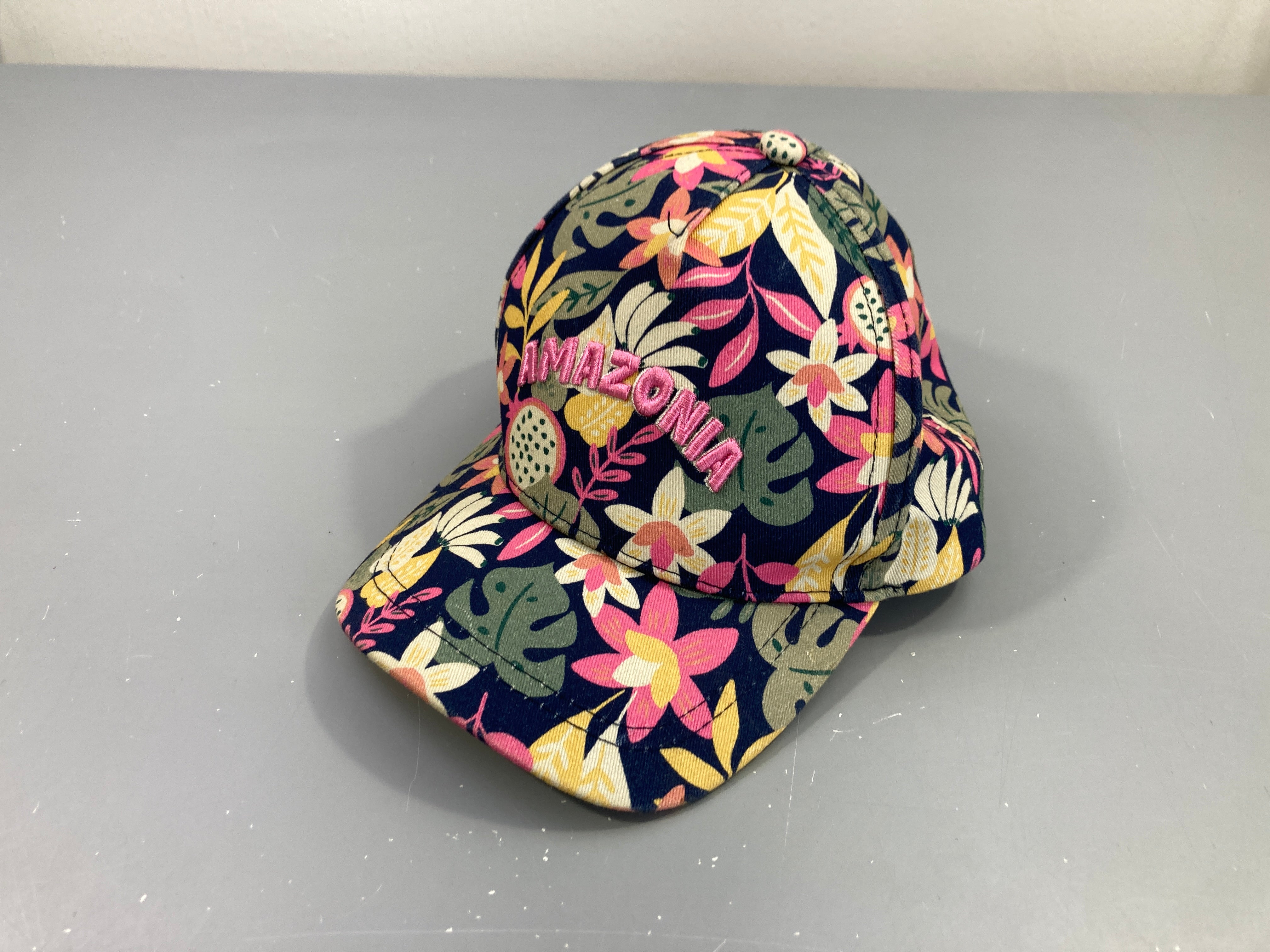 Casquette bleu foncé feuillage amazonia