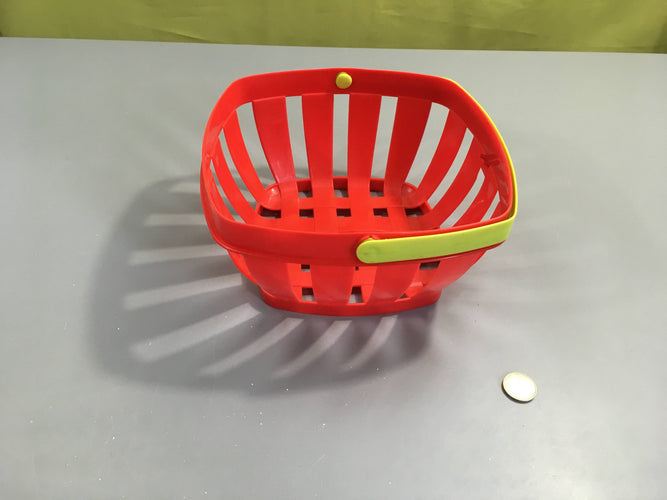Panier plastique rouge/vert, moins cher chez Petit Kiwi