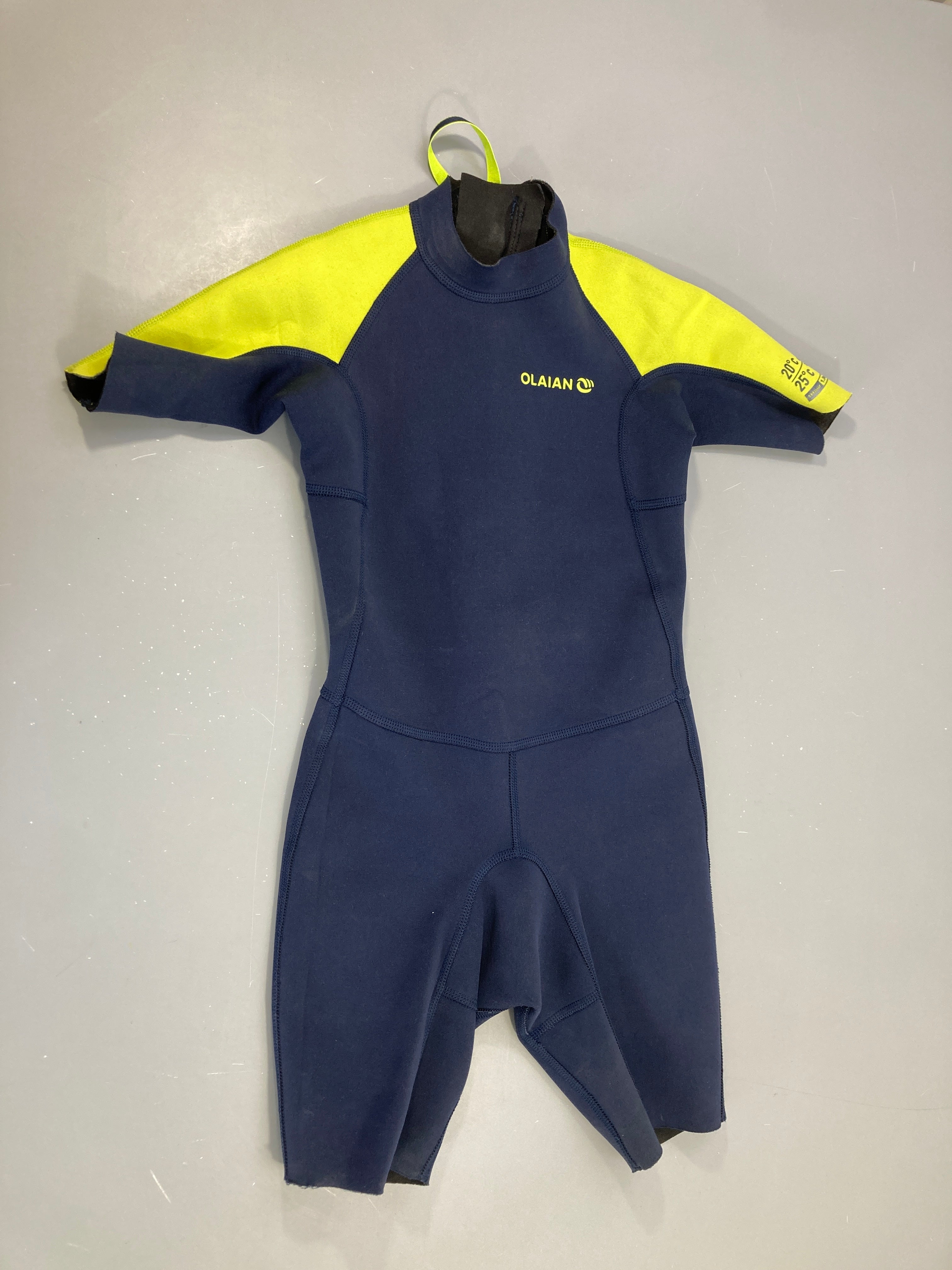 Combi anti-froid ant-uv néoprène bleu foncé/vert olaian