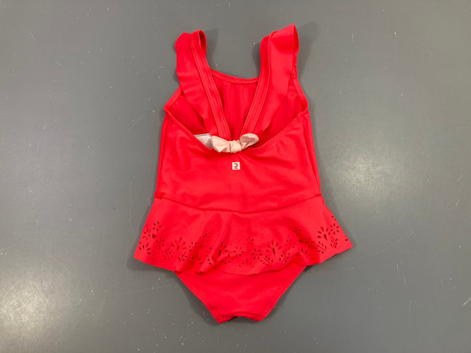 Maillot corail jupette, Nabaiji, moins cher chez Petit Kiwi