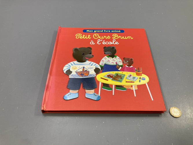 Petit Ours Brun à l'école, Mon grand livre animé - 1 tirette abîmée, moins cher chez Petit Kiwi