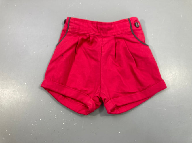 Short rose vif à revers, moins cher chez Petit Kiwi