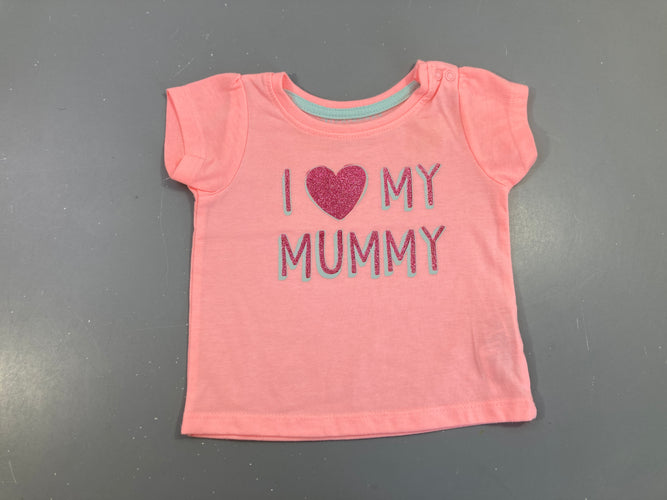 T-shirt m.c rose mummy, moins cher chez Petit Kiwi