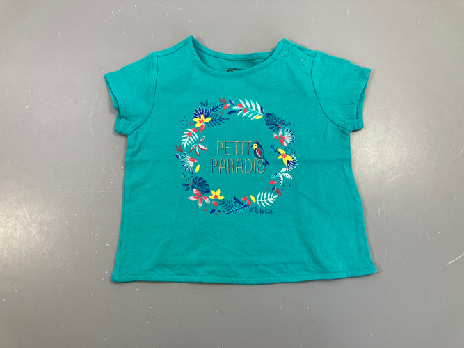 T-shirt m.c vert paradis, moins cher chez Petit Kiwi