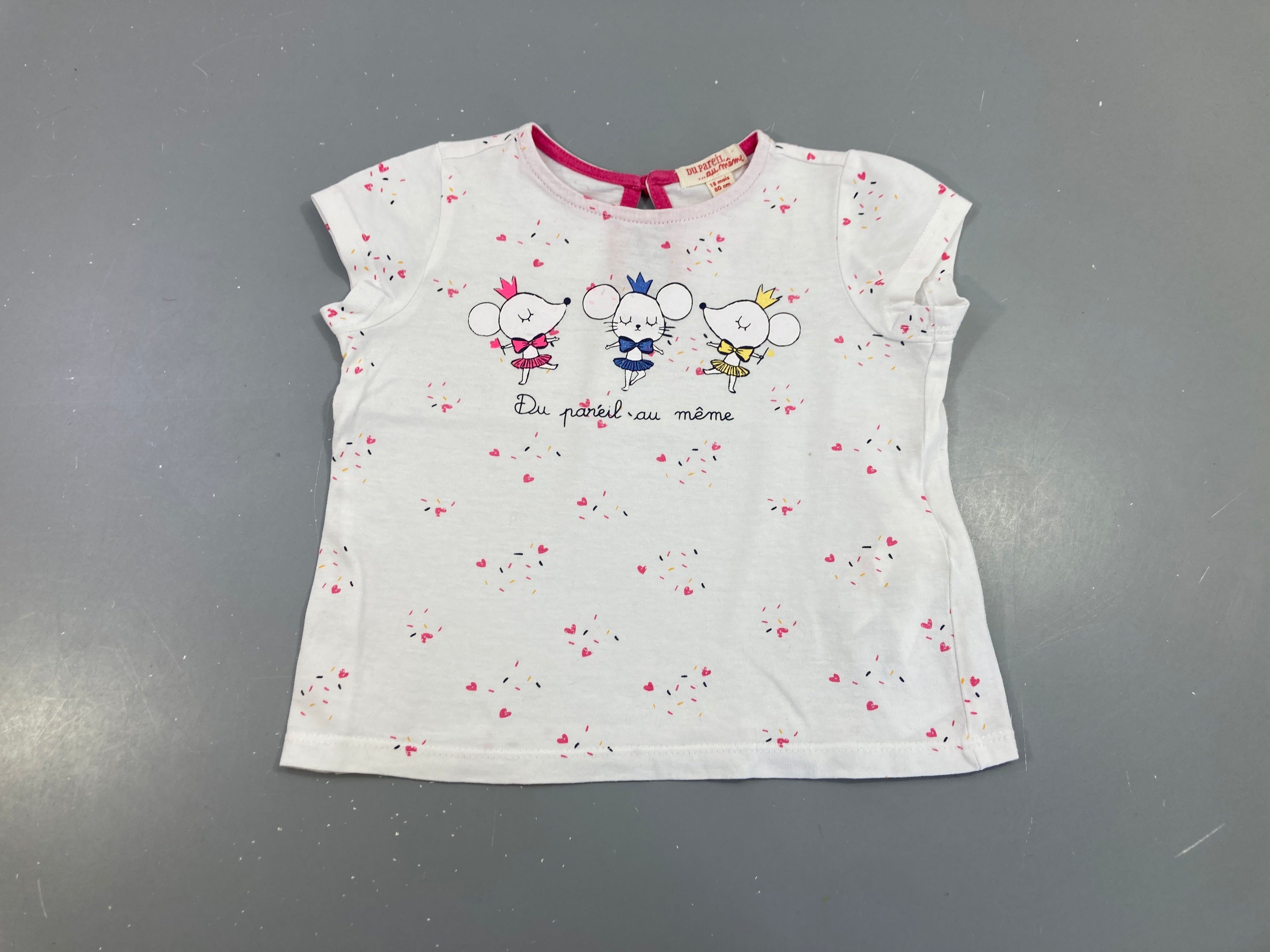 T-shirt m.c blanc souris