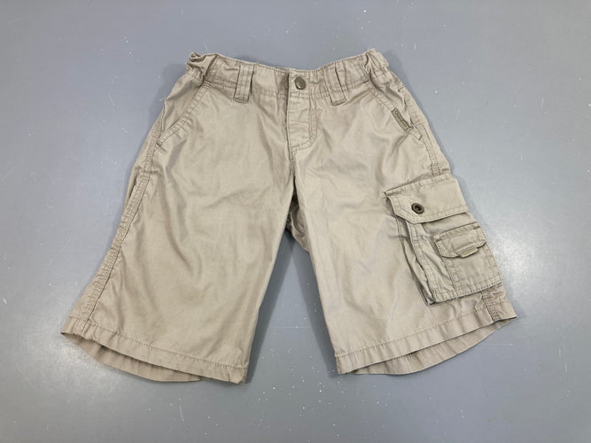 Bermuda beige poches latérales, moins cher chez Petit Kiwi