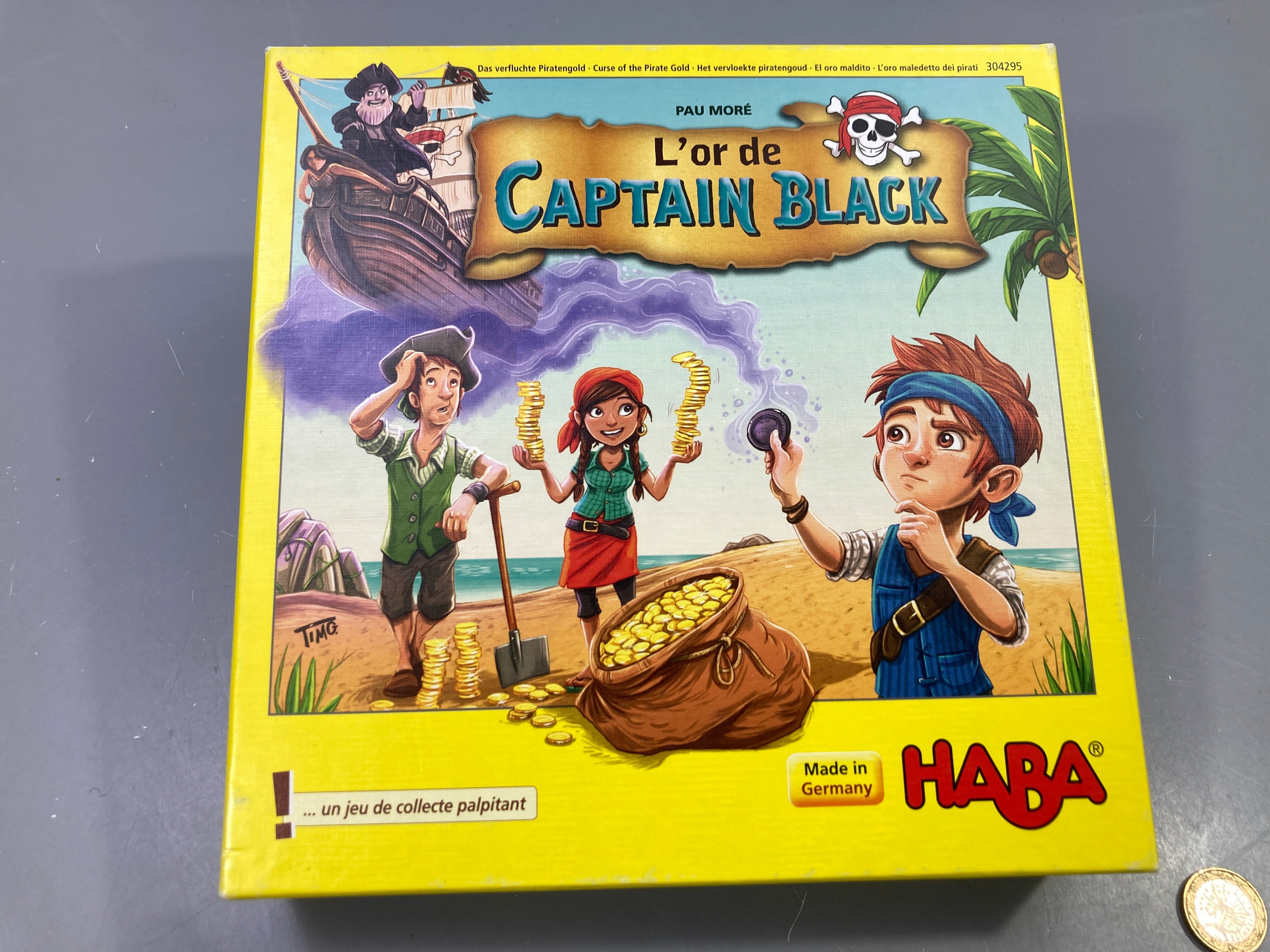 Jeu L'or de Captain Black, jeu de collecte, manque 1 pièce d'or