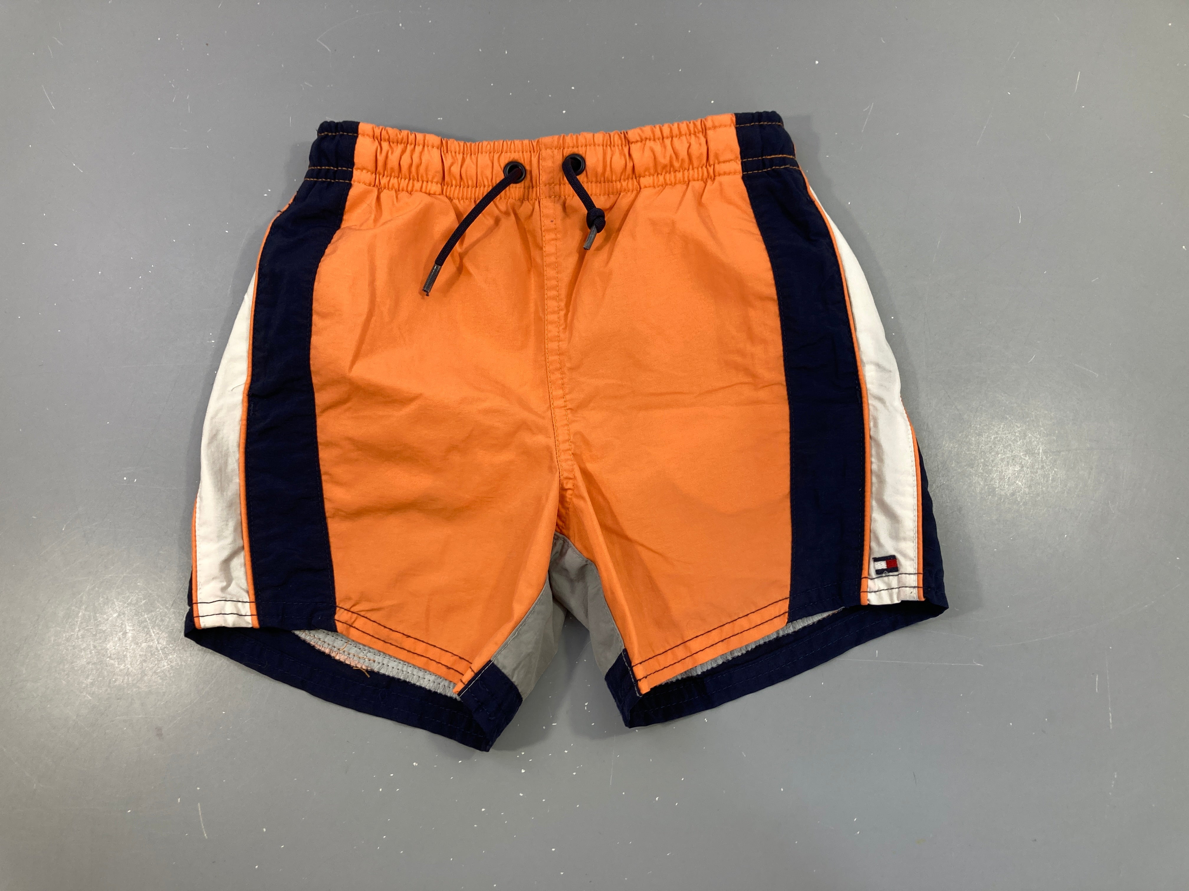 Maillot short écru-taupe-bleu