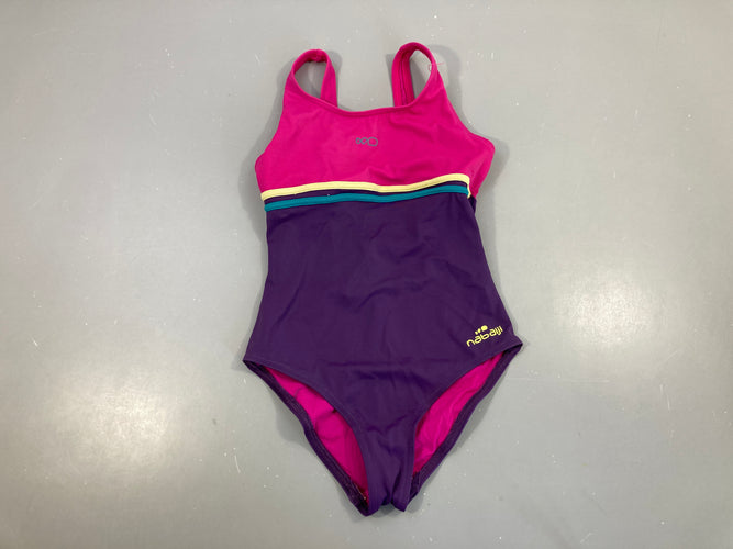 Maillot rose-mauve Nabaiji, moins cher chez Petit Kiwi