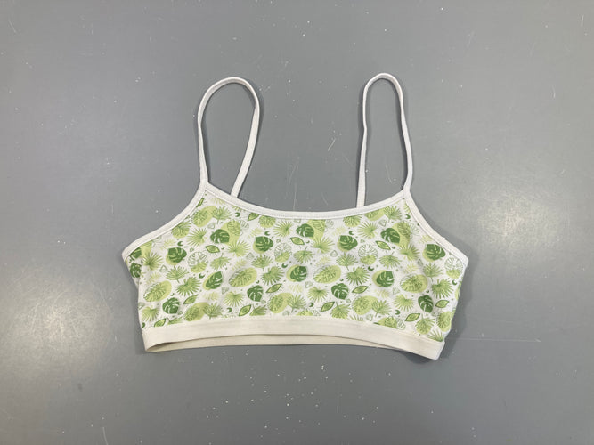 Brassière blanche feuillage, moins cher chez Petit Kiwi