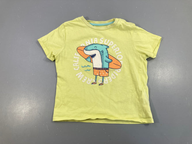 T-shirt m.c jaune requin, moins cher chez Petit Kiwi