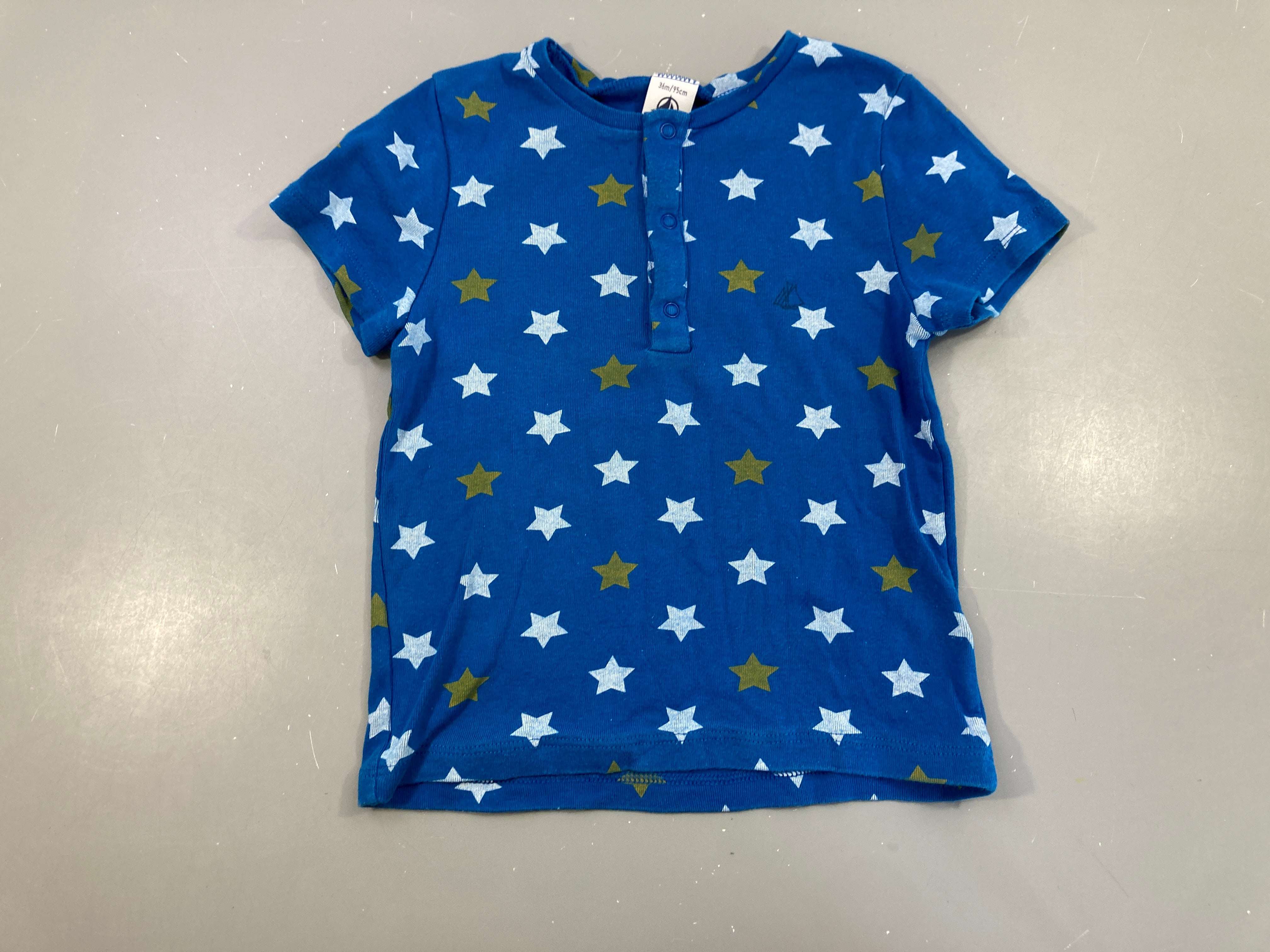 T-shirt m.c bleu étoiles