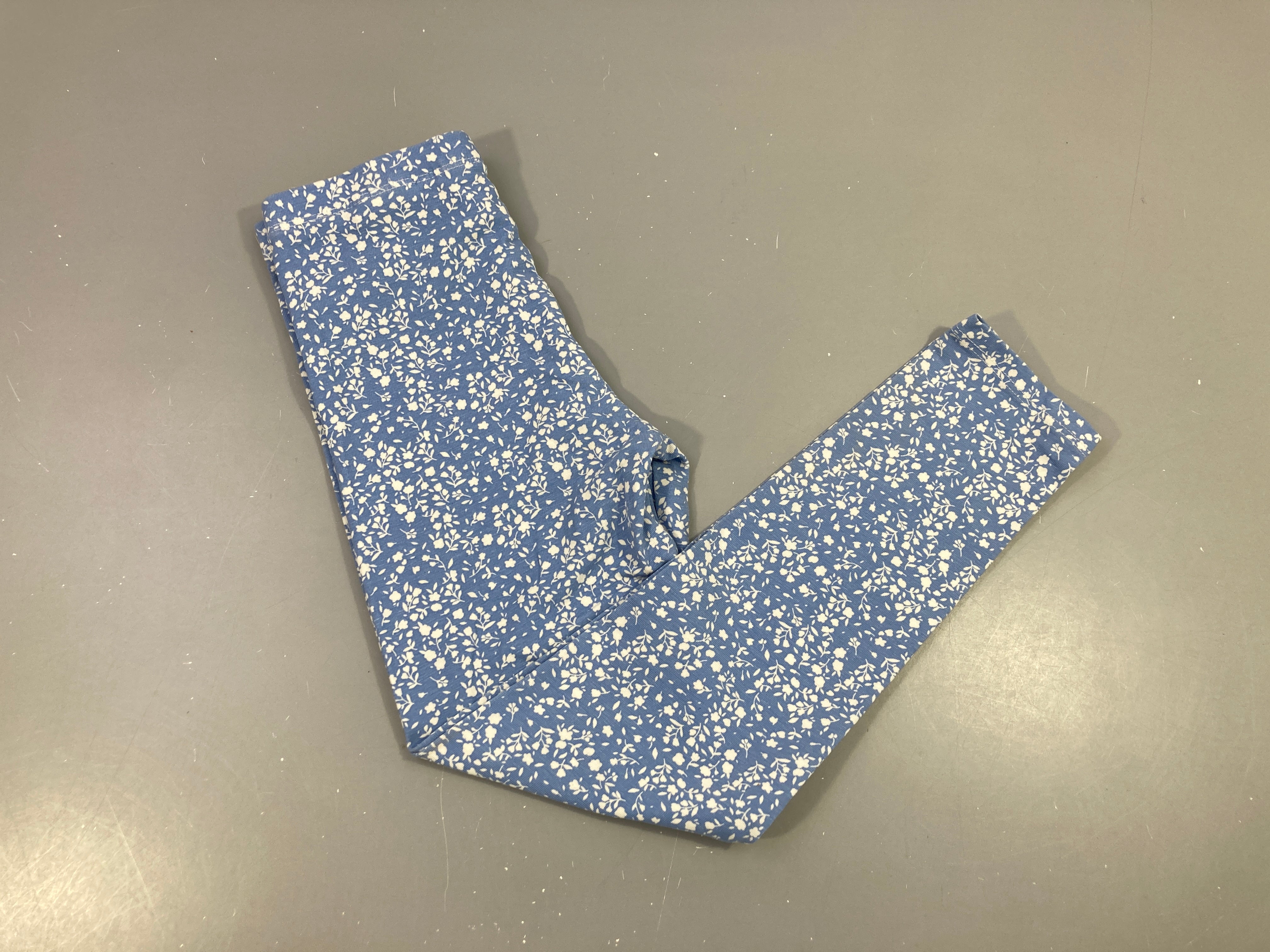 Legging blancleu fleurs