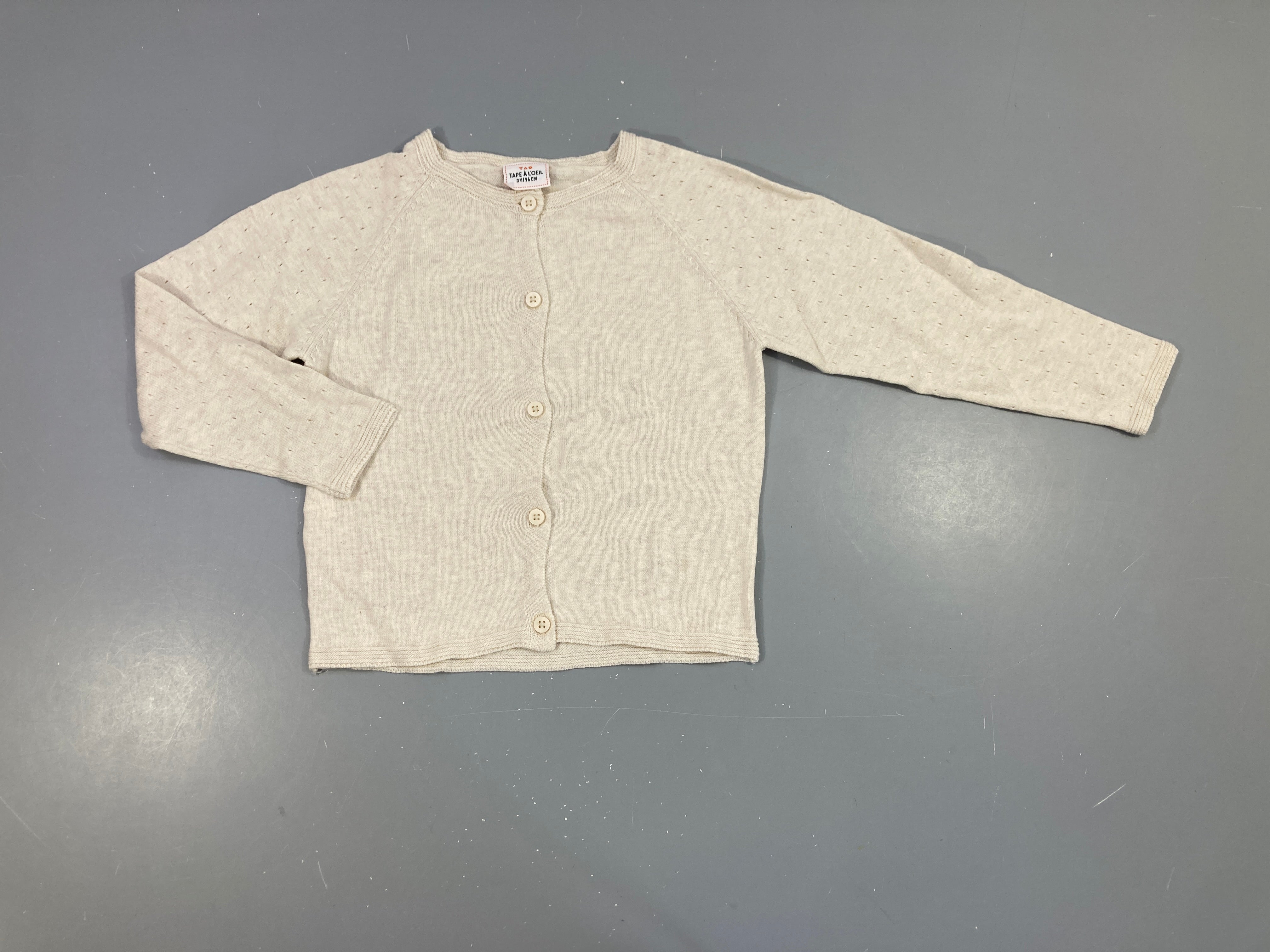 Gilet beige chiné