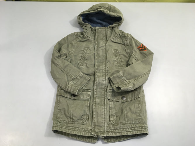 Veste zippée kaki à capuche, moins cher chez Petit Kiwi