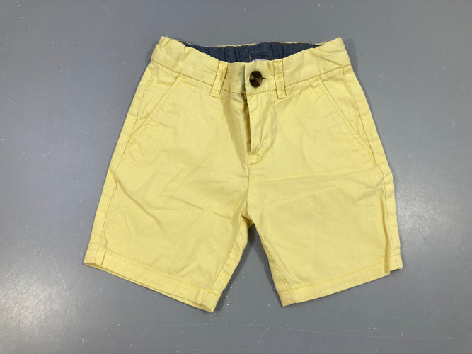 Bermuda jaune, moins cher chez Petit Kiwi