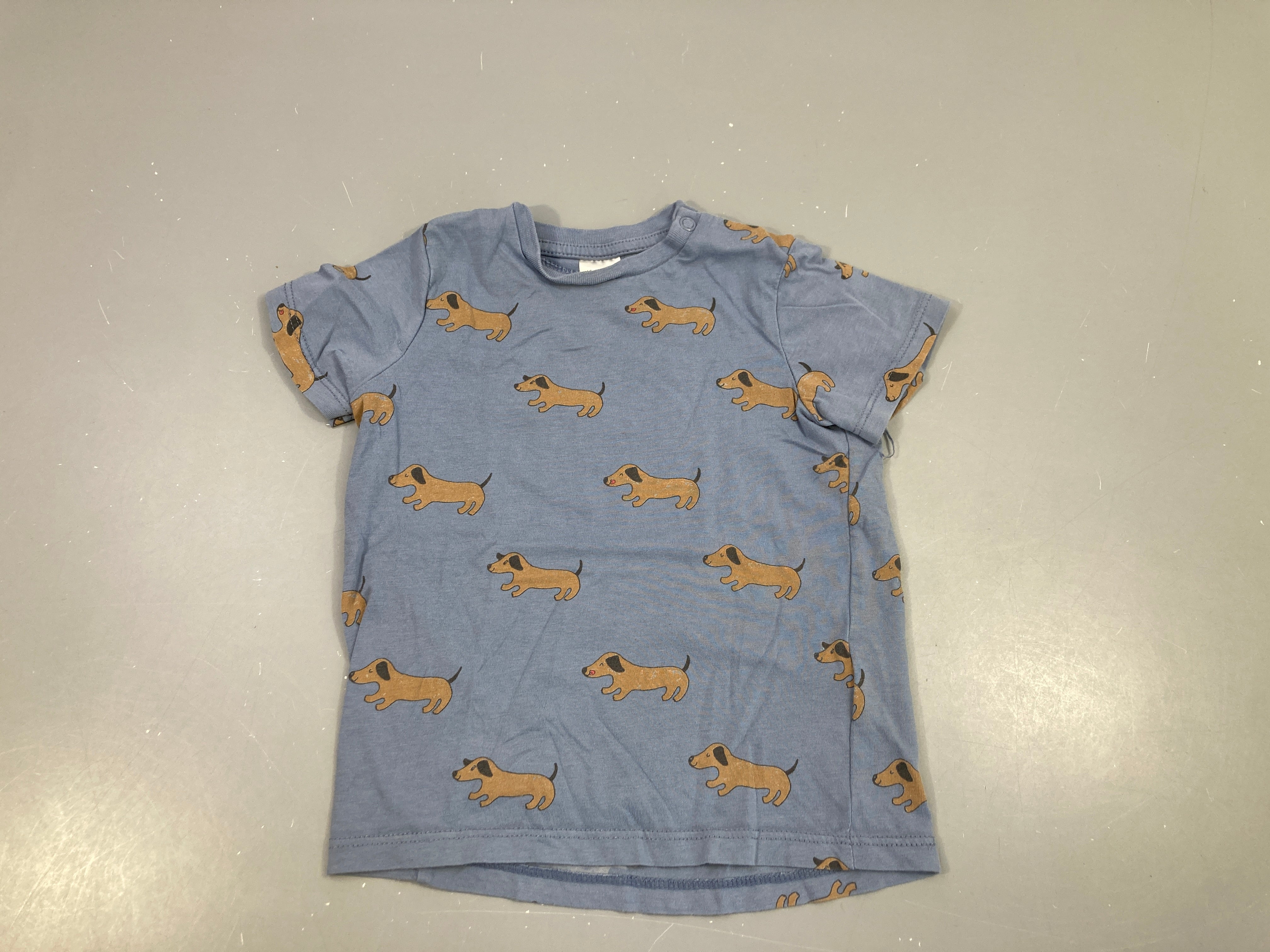 T-shirt m.c bleu chiens