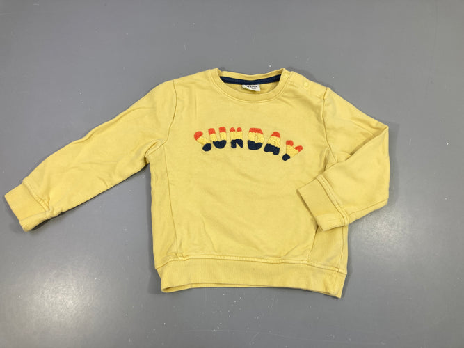 Sweat jaune Sunday relief, moins cher chez Petit Kiwi