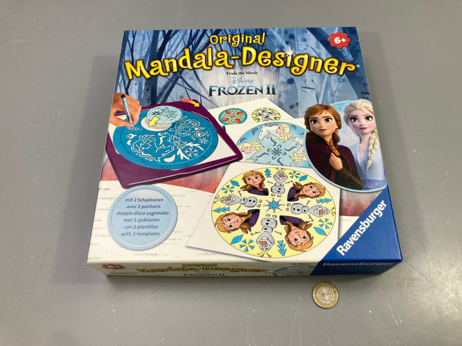 Mandala-Designer Original Frozen II, 2 pochoirs, Disney, moins cher chez Petit Kiwi