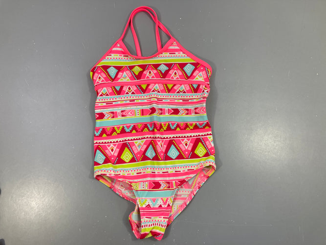 Maillot corail formes géométriques, moins cher chez Petit Kiwi