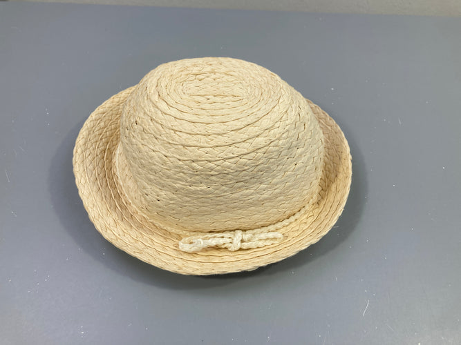 Chapeau fausse paille noeud 51cm, moins cher chez Petit Kiwi